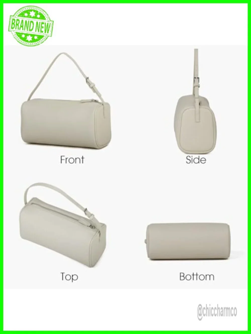 Full-Grained Leather Crossbody Hobo Bag Handmade Stitching Women